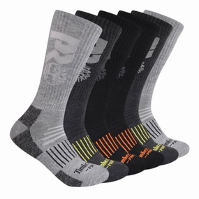 Timberland PRO Men's Big Logo Cushion Sock 6-Pack
