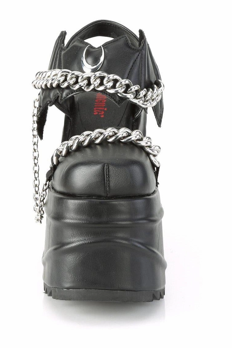 WAVE-20 Ankle Boot | Black Faux Leather