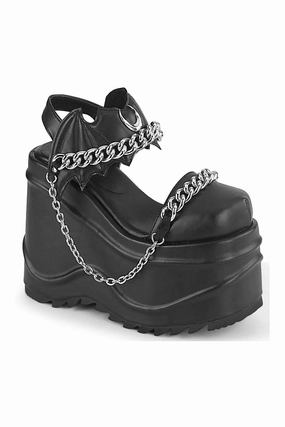 WAVE-20 Ankle Boot | Black Faux Leather