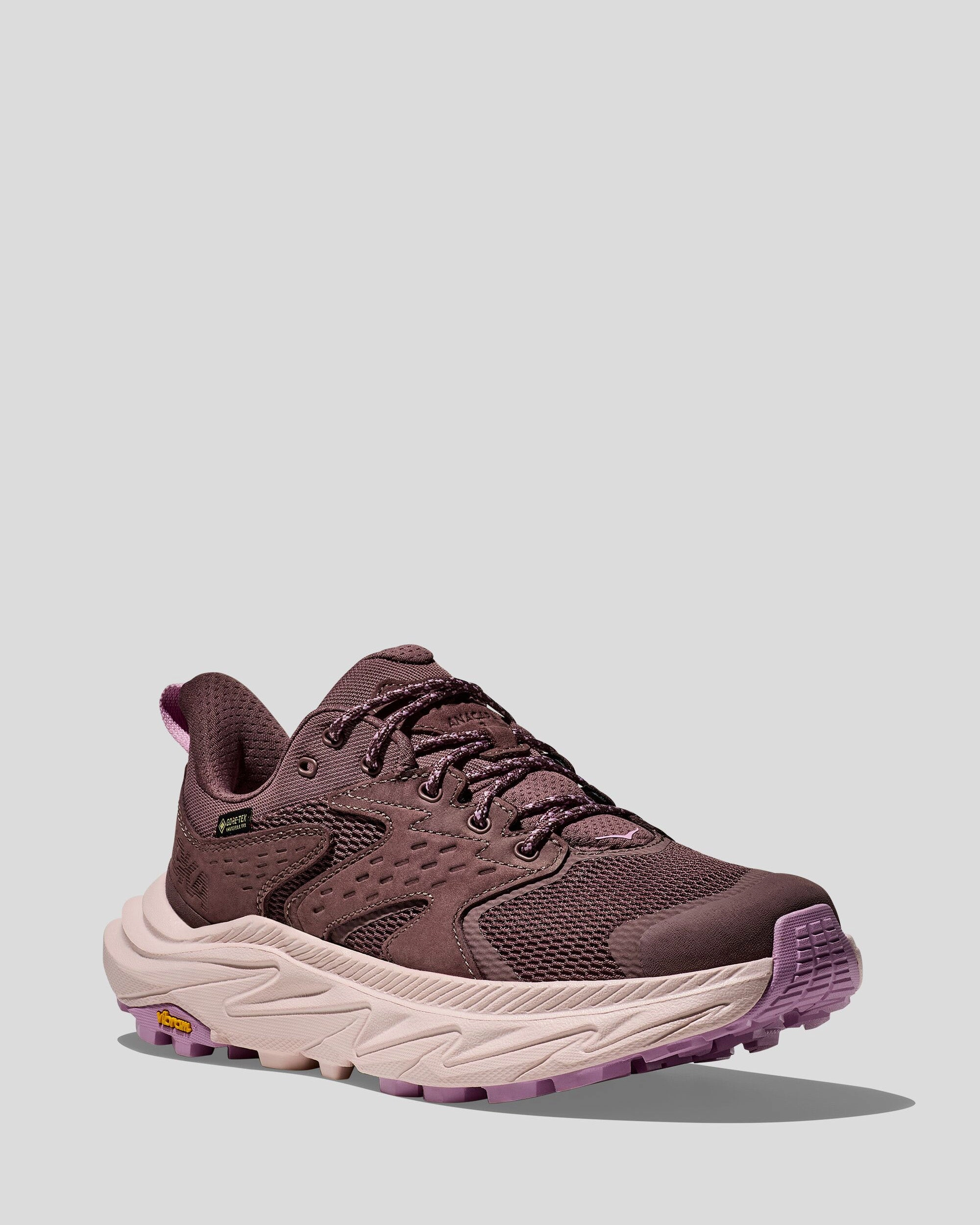 Women's Hoka Anacapa 2 Low GTX Hiking Shoes - Smoky Quartz/Cosmic Pearl