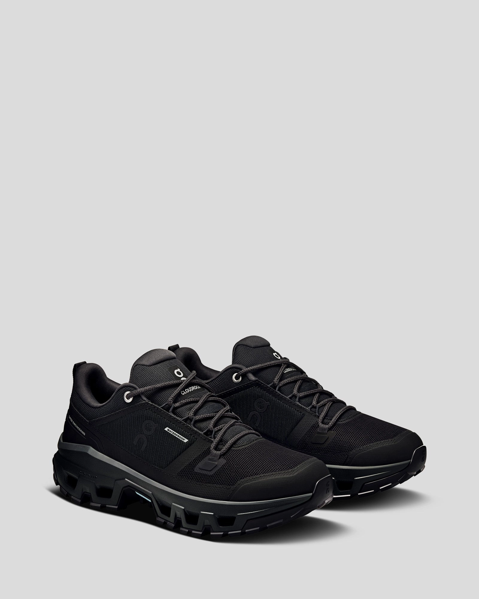 Women's On Running Cloudrock Low Hiking Shoes - Black/Black
