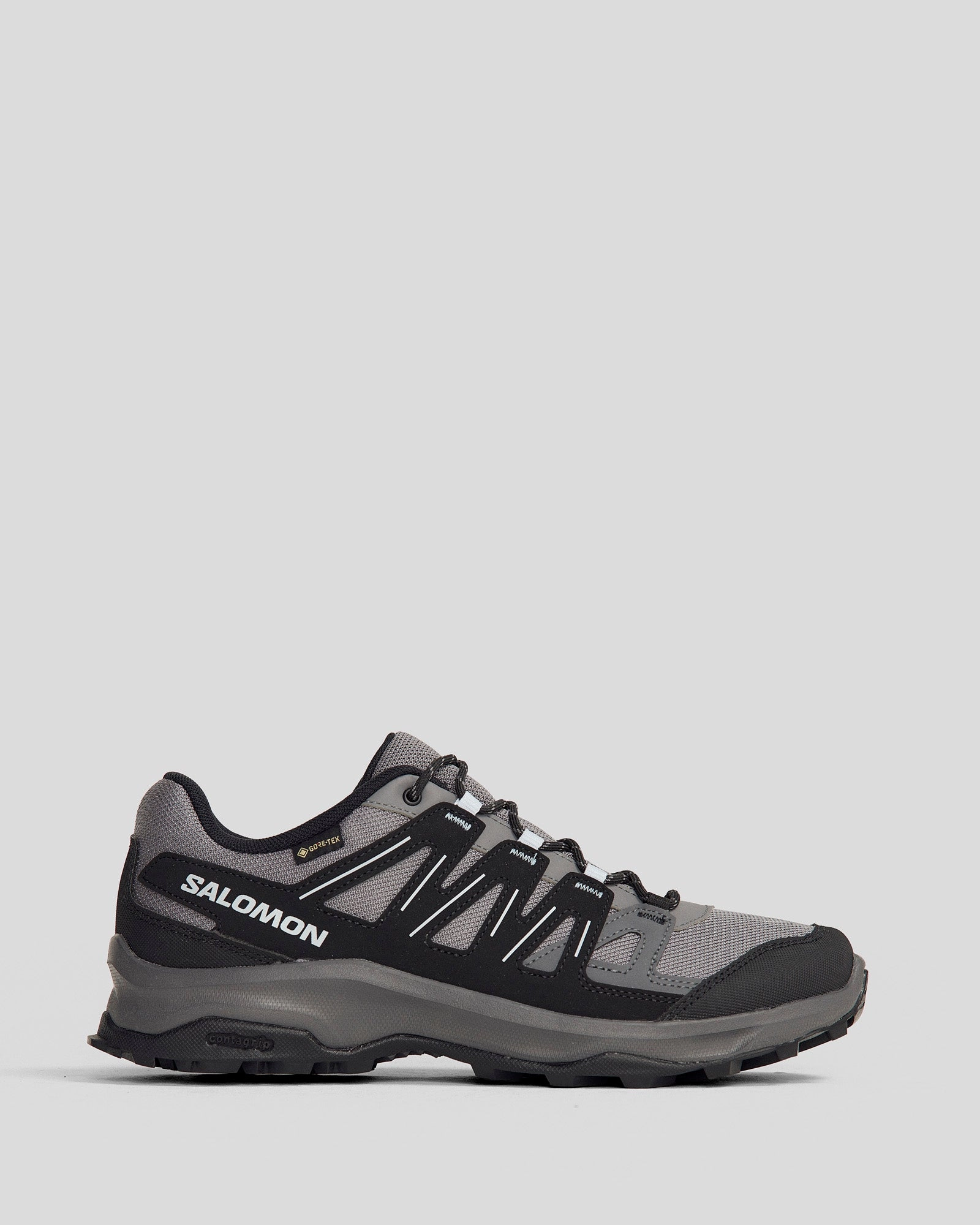 Women's Salomon Grivola Waterproof Hiking Shoe - Quiet Shade/Black/Heather