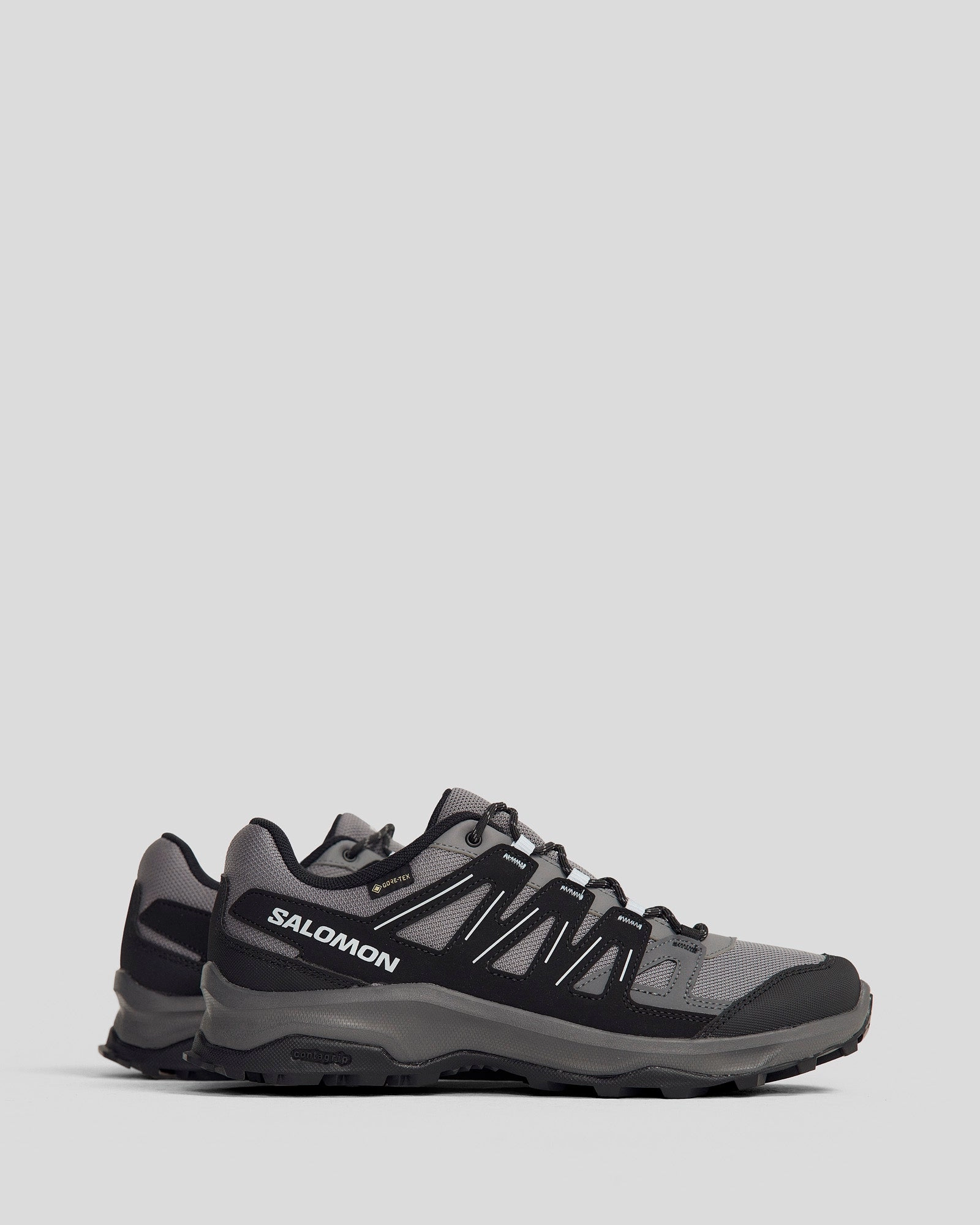 Women's Salomon Grivola Waterproof Hiking Shoe - Quiet Shade/Black/Heather