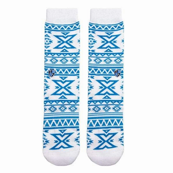 Woven Socks | Crew | Aztec | Blue