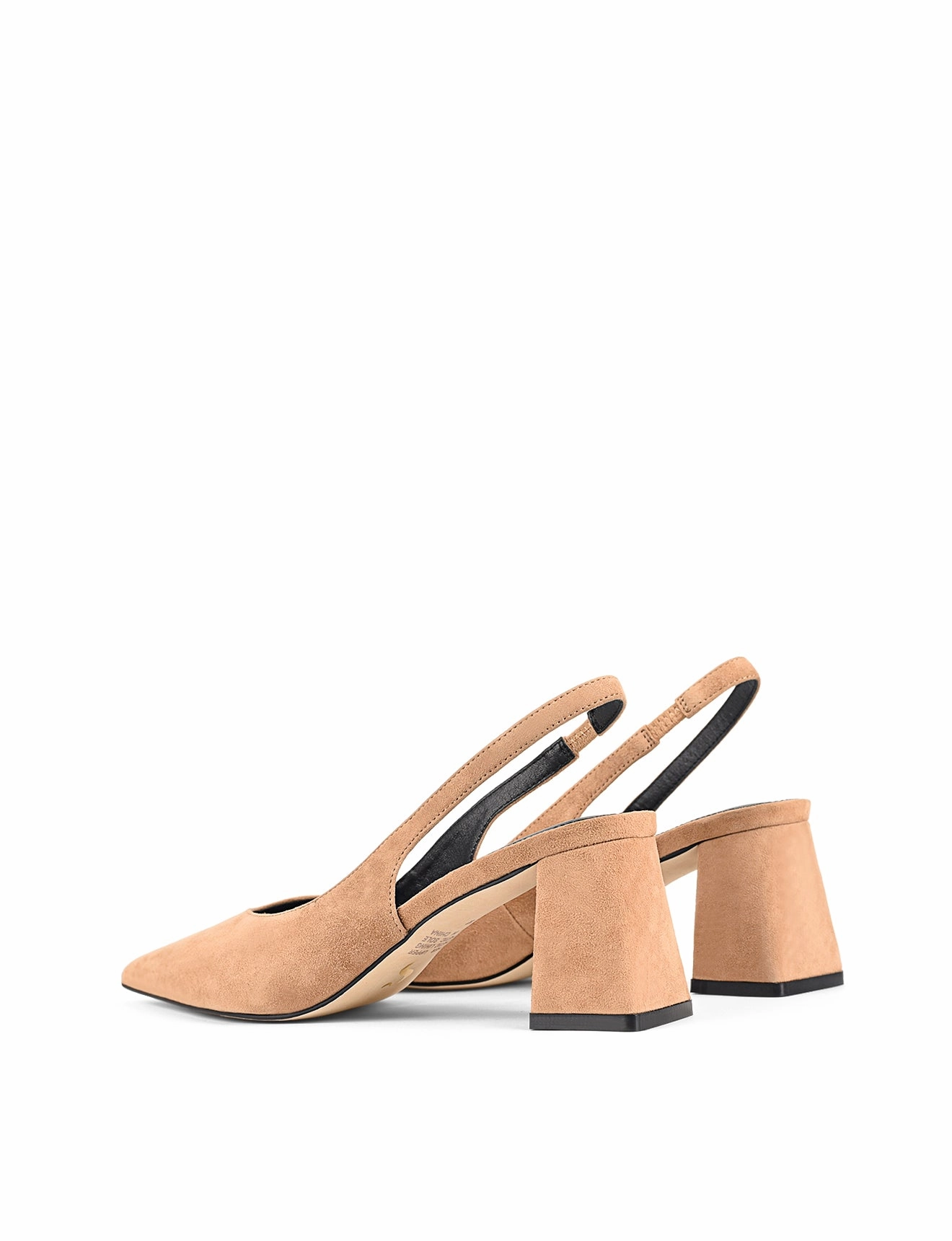 Yankee Slingback Block Heel - Camel Tan Suede