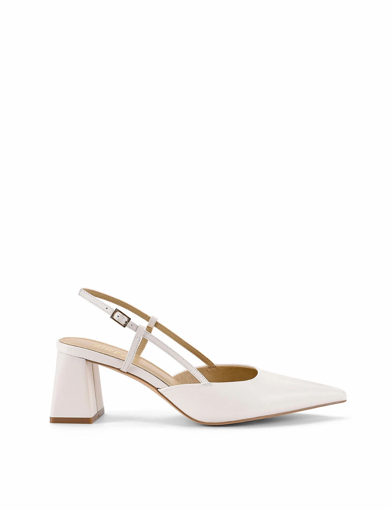 Yasmine Slingback Heels - Chalk Leather