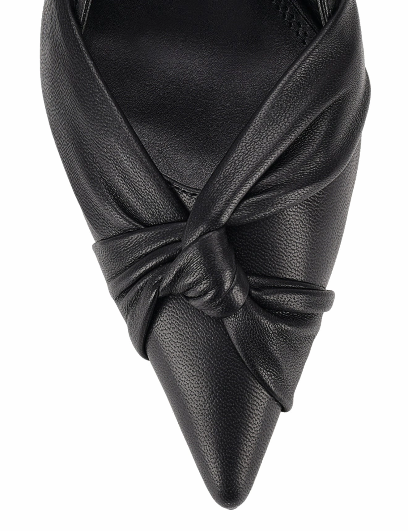 Yonder Slingback Kitten Heels - Black Leather