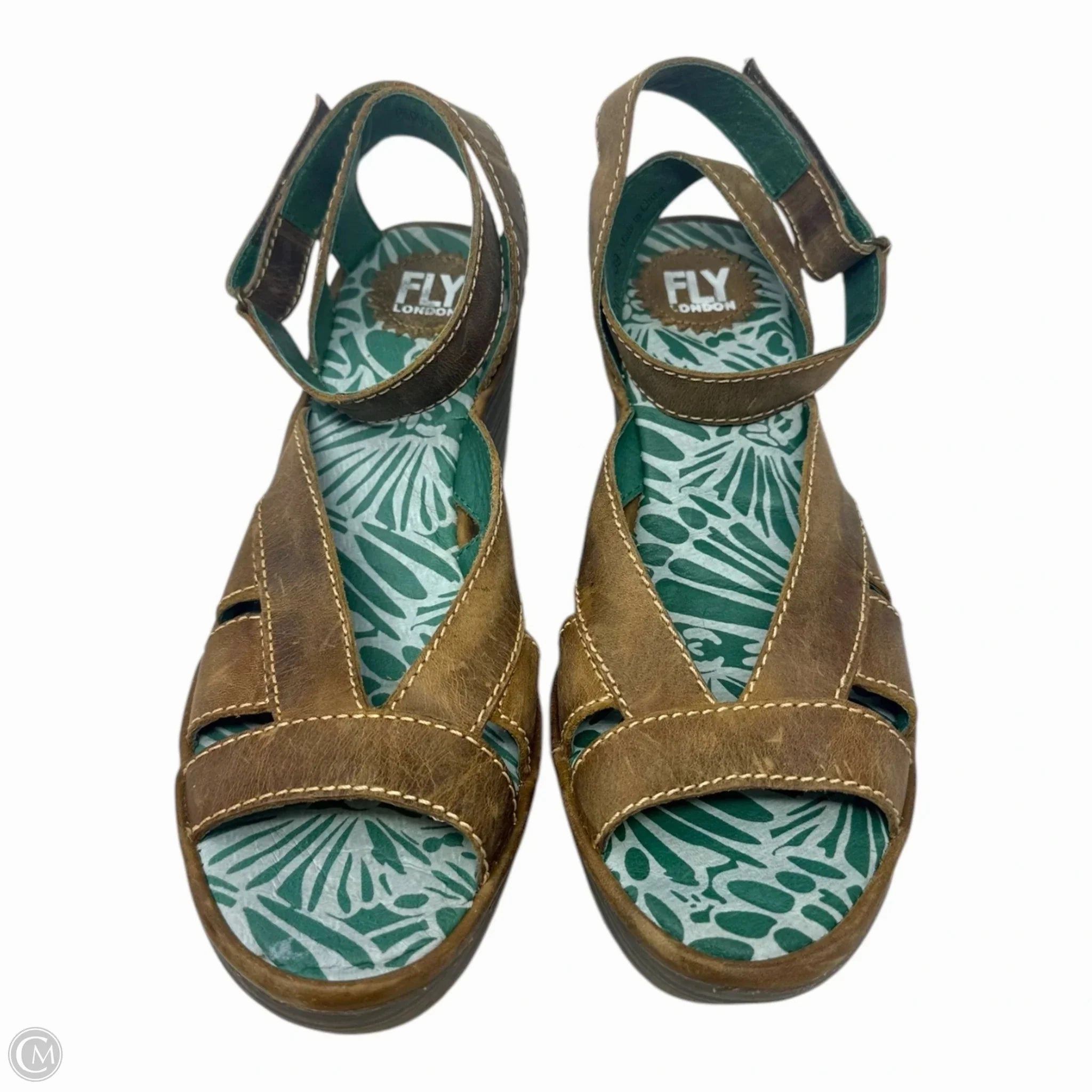 Yoza Shoes Heels Wedge By Fly London In Brown, Size: 9